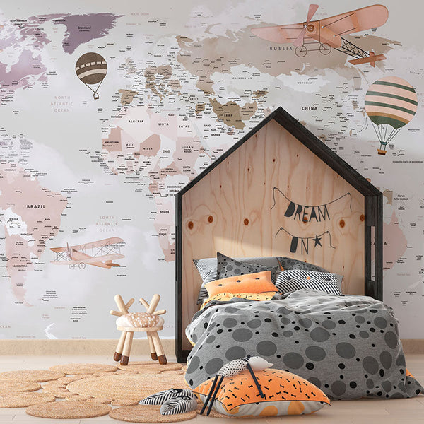 Mapa de aventuras en vinilo decorativo