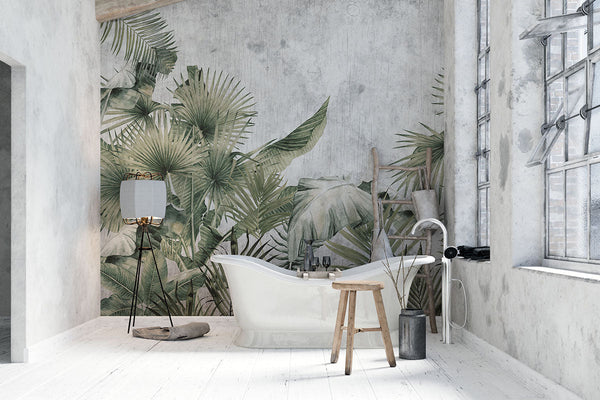 Papel adhesivo decorativo con ramas tropicales