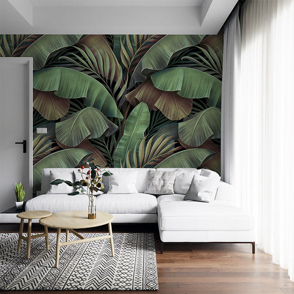 Vinilo decorativo hojas de plátano