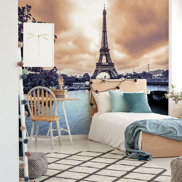 Fotomural decorativo Torre Eiffel de noche