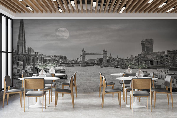 Paisaje de Londres en blanco y negro
