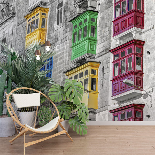 Balcones urbanos que cuentan historias de colores