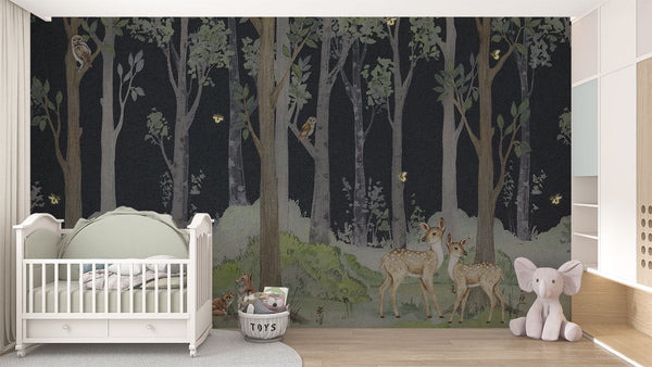 Encuentros nocturnos: un bosque iluminado por luciérnagas