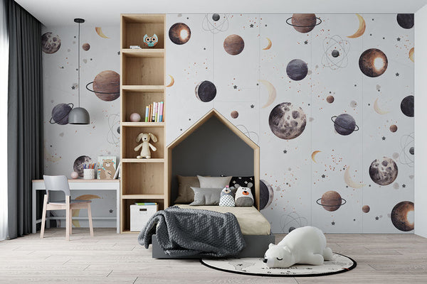 Universo en Casa: Mural Decorativo de Planetas y Estrellas