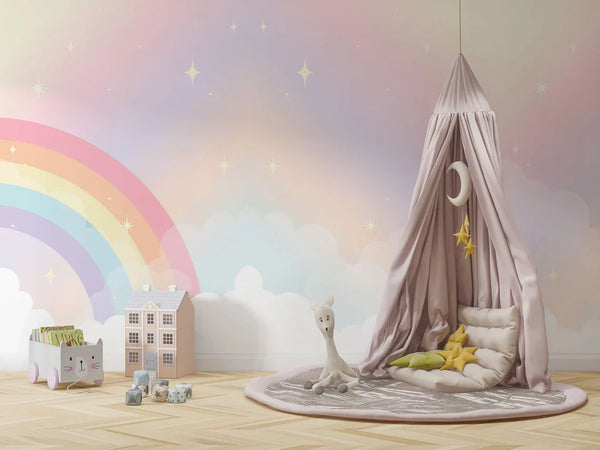 Sueños pastel en el cielo estrellado